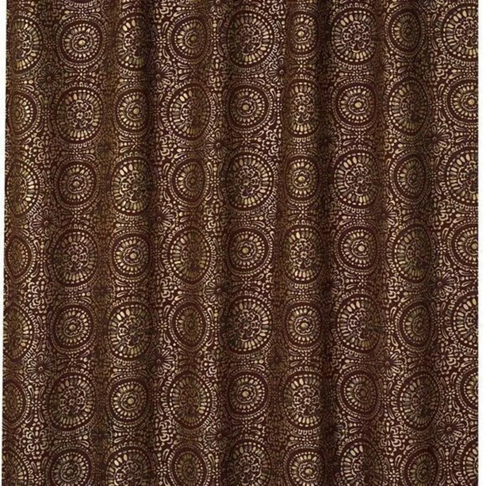 Popular Bath Cascade Burgundy Shower Curtain & Cascade Burgundy Shower Hooks Set